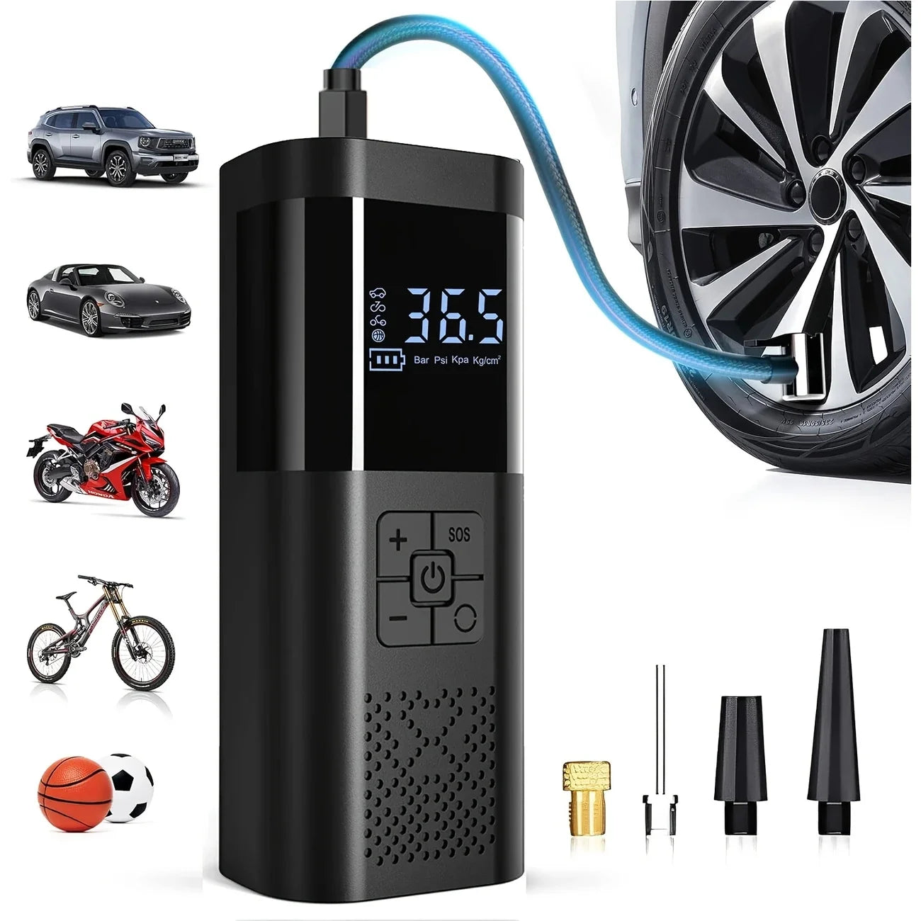 Voltix AirForce™ Pro Compresor de Aire Inalámbrico Digital 150 PSI